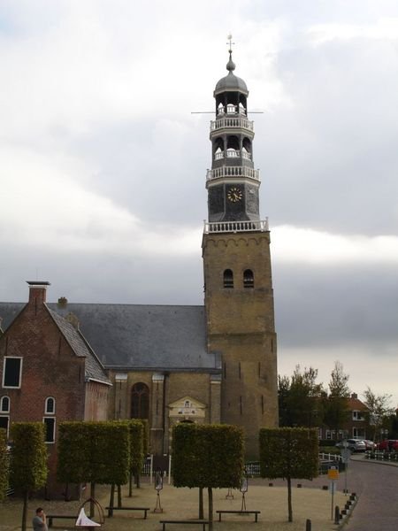 Leaning church in Hindeloopen