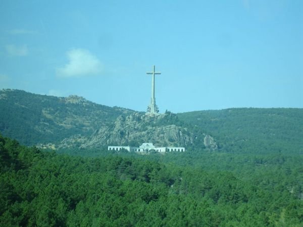 The Valley of the Fallen monument with church below