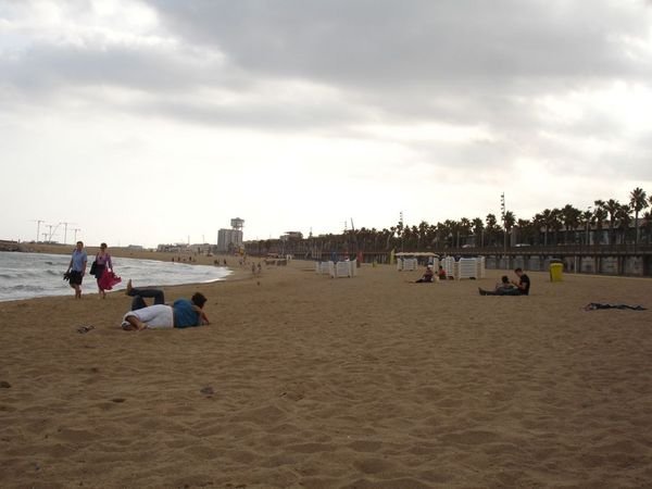 View along the beach