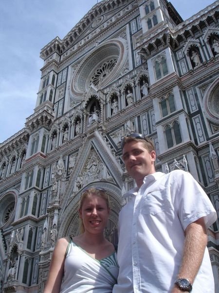Rochelle and Brandt at the Piazza Del Duomo