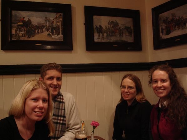 [L - R] Rochelle, Brandt, Claire and Alex on the Literary pub tour