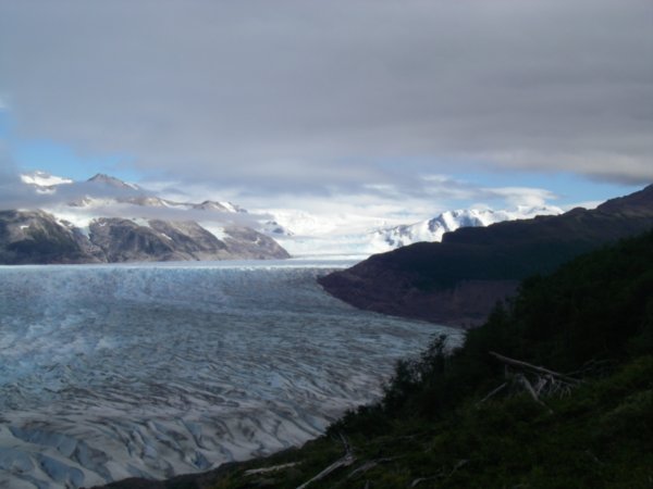 Looking up the glaciar