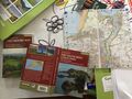 South West Coast Path and the 2 Moors Way guide books and map.
