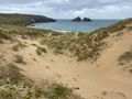 Through the dunes for a while, Newquay to Perranporth.