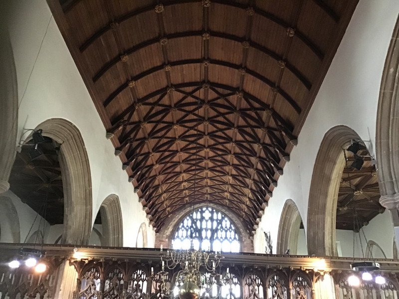 Beautiful ceiling in St Mary’s Church Totnes.