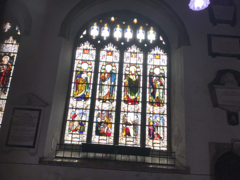 Beautiful windows in St Mary’s Church Totnes. No I have not crossed over.
