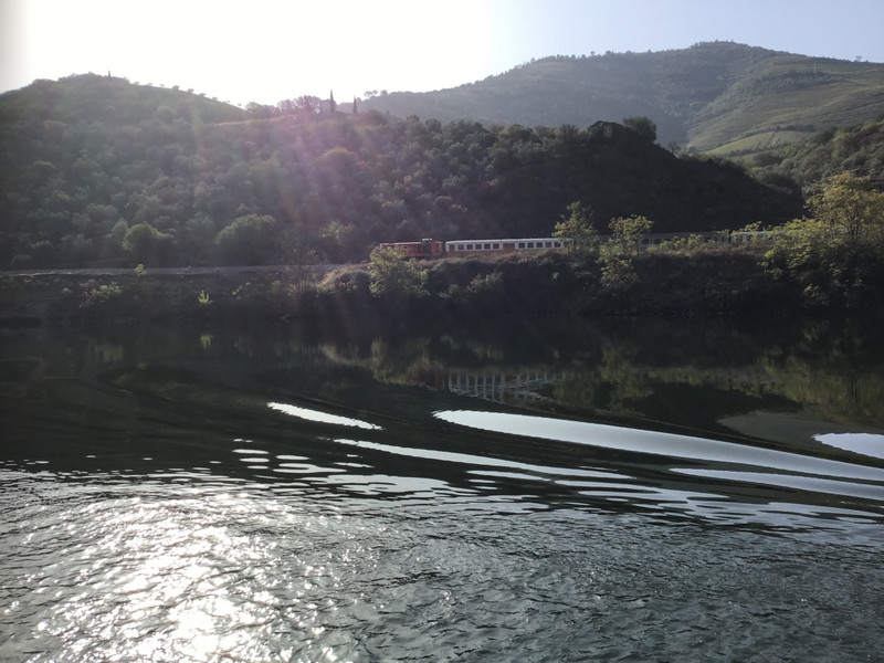 On the Douro. Yes the train.