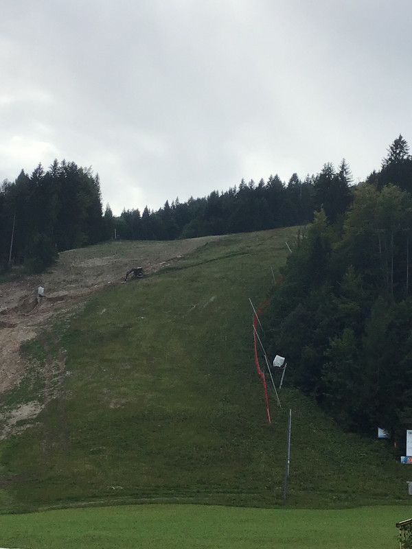Part of giant slalom. That’s a large excavator half way up.