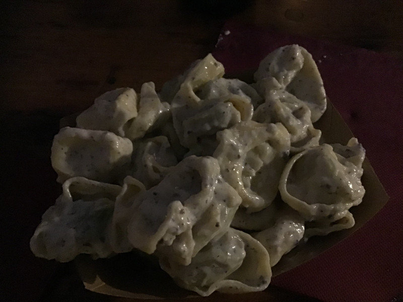 Looks like some form of space creature but really it’s pretty good tortellini.