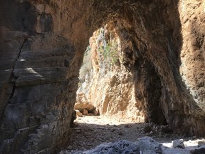 Natural arch at Imbros Gorge.