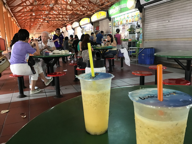 Two very good passion fruit and orange drinks.