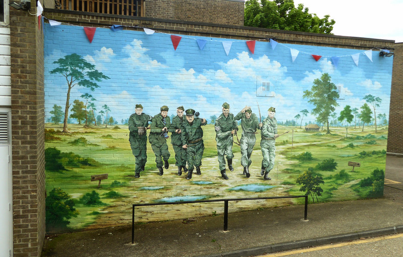 Dad's Army mural Thetford.