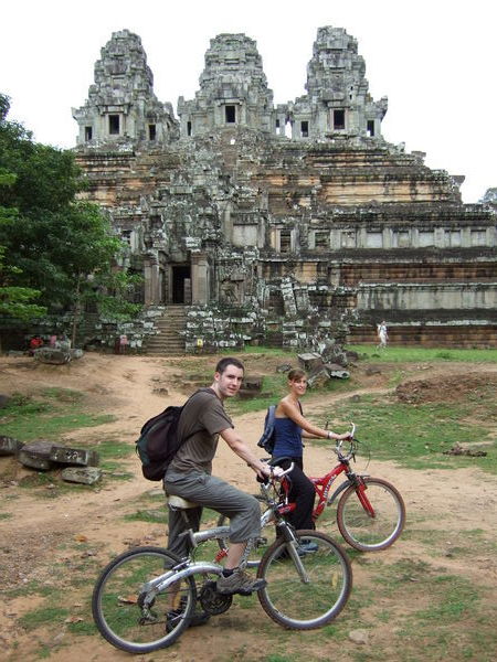 On our bikes at Ta Keo