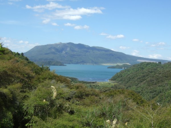 The Rift Valley with Lake Rotomahana and Tarawera Volcano in the distance
