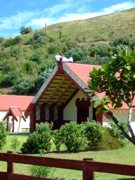 The marae in Whangara featured in the novel and film Whale Rider