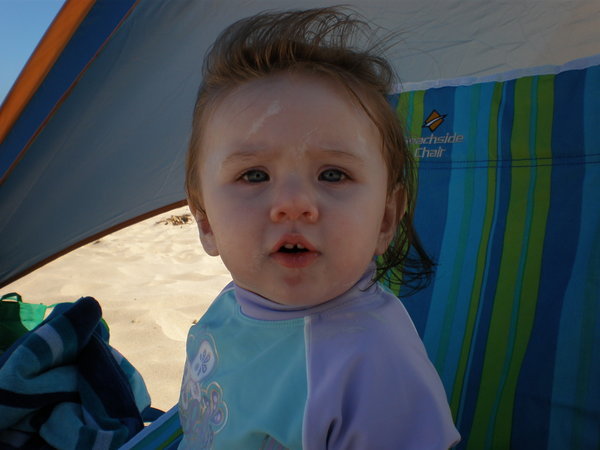 Chloe at the beach.