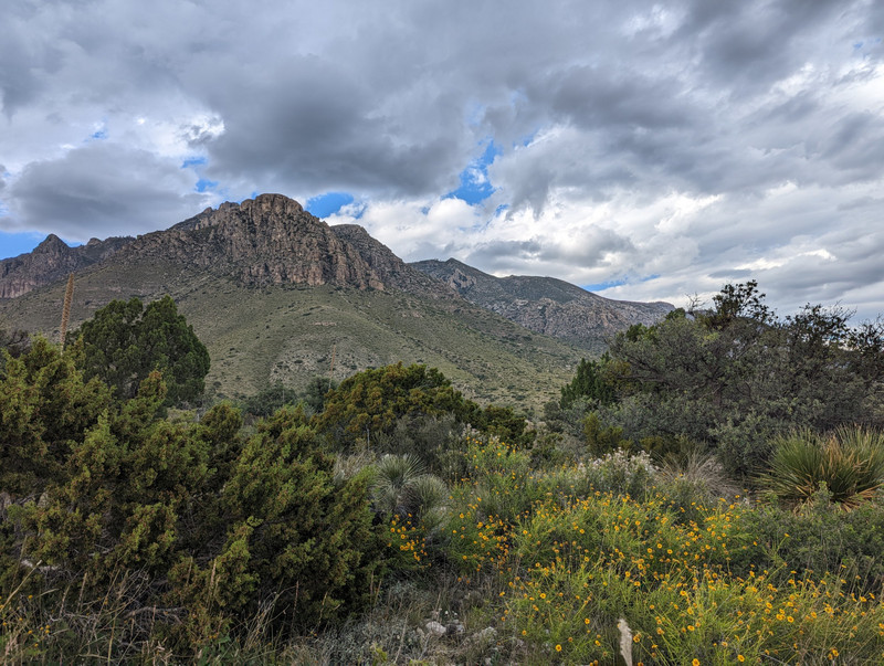 The caverns are actually in the Guadalupe Mountains