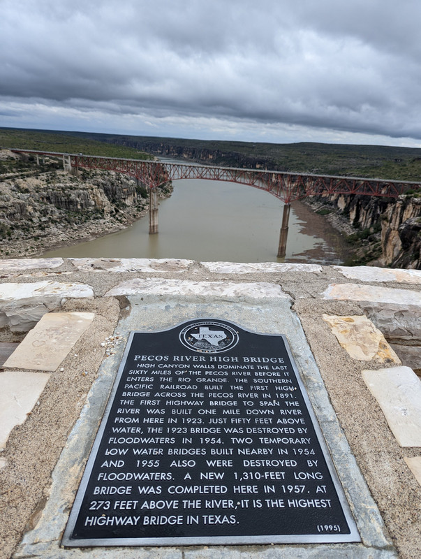After we left the out-of-the-way place where we stayed the night, our next stop was the much-storied Pecos River. 