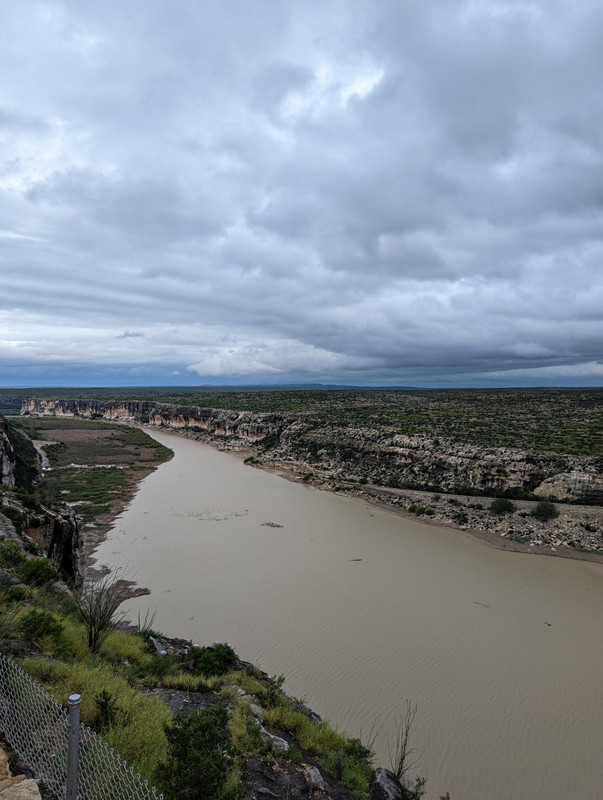 It flows into the Rio Grande not far from here.