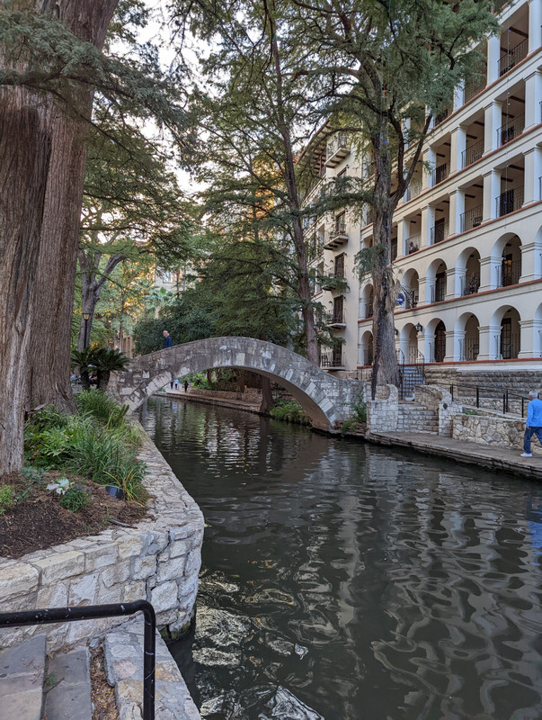 The San Antonio River used to flood the city from time to time, with much loss of life and property damage.