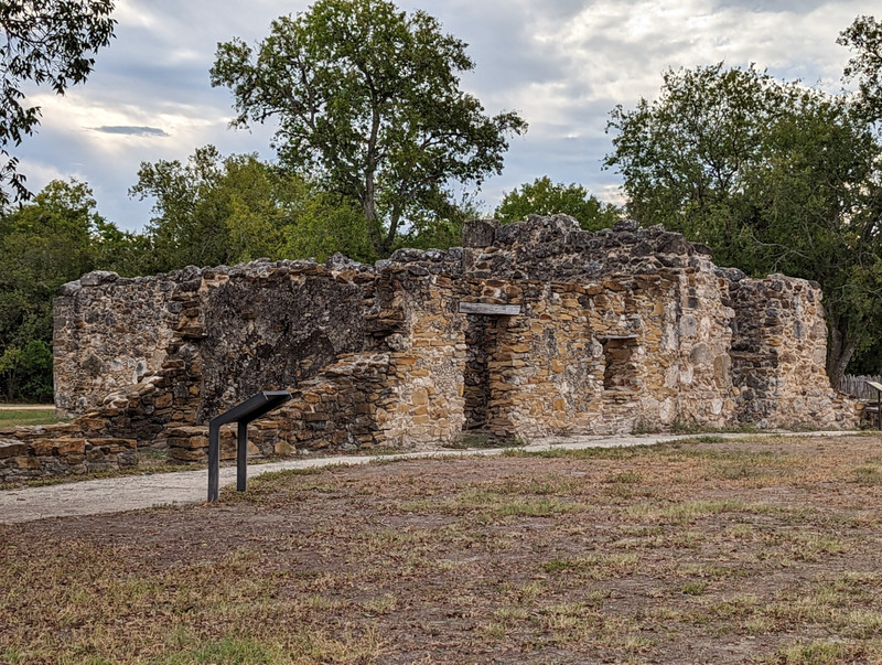 But the outbuildings were, again, very similar to the Native Pueblos. 