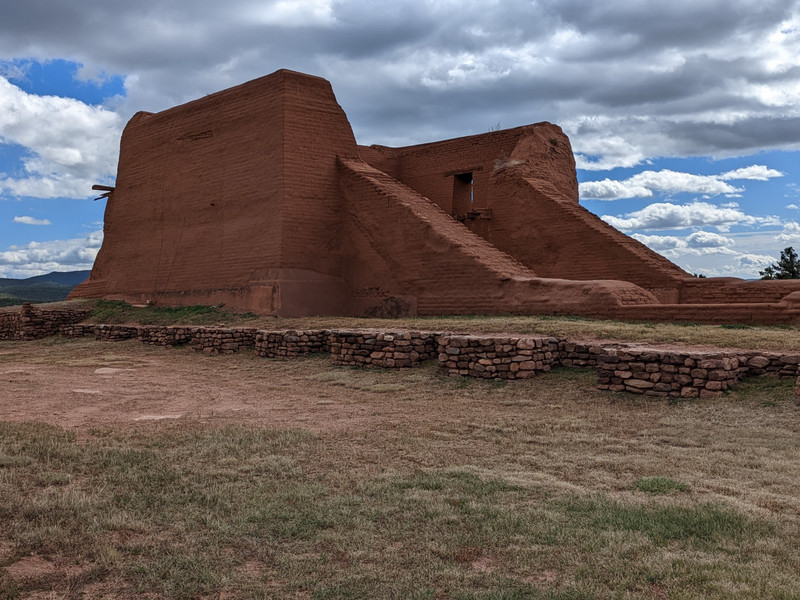 This is the Spanish Mission that was built at the site of the existing Native Pueblo.