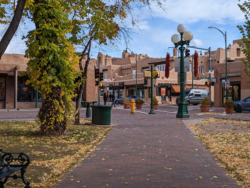 Santa Fe has a building code requiring construction to be done in the pueblo revival architectural style. It definitely gives the whole area a distinct character and is very picturesque.  