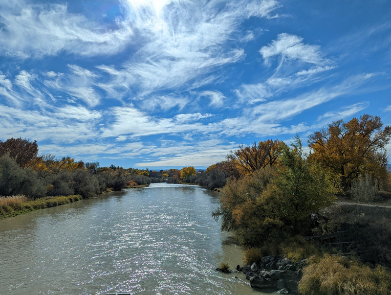 Our drive took us along the Colorado River, which was beautiful in the autumn colors and sparkling sunshine.