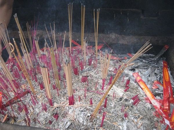 Incense burning at temples