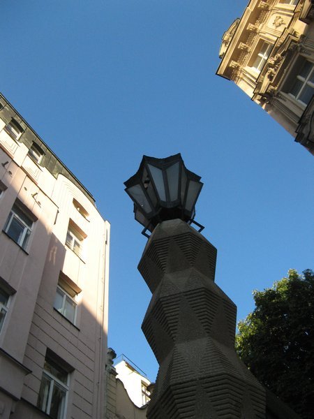 Cubist Lightpost - Only Prague!