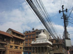 Powerlines and Stupa