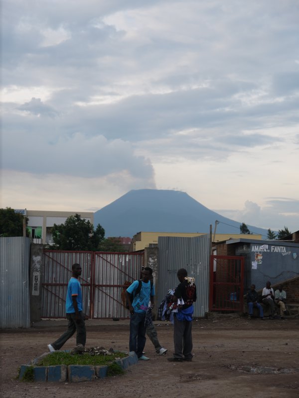 First Glimpse of Nyiragongo (from Rwanda)