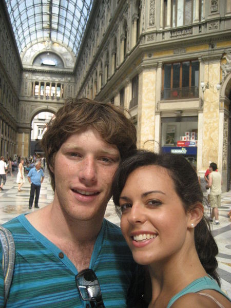 Us in the Galleria in Naples