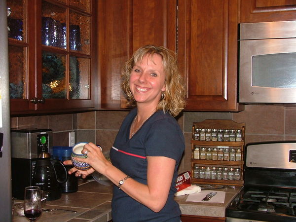 Heather in Her New Kitchen