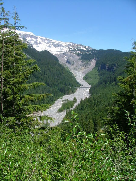 The beginning of the glacial riverbed