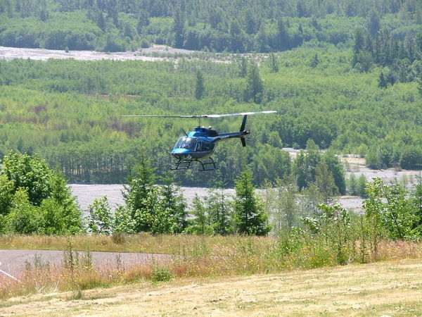 Returning from the Helicopter ride