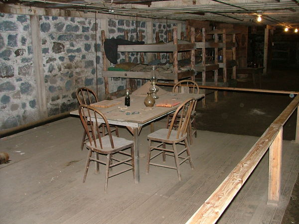 The eating area of the Chinese living quarters