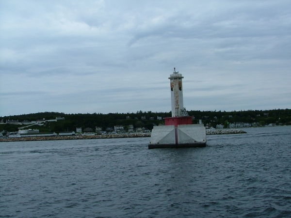  The lighthouse approaching Mackinac Island