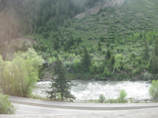 The Colorado River is too high for fishing now.