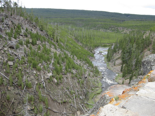 Looking downriver from the falls