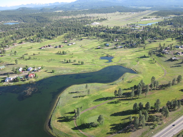  An aerial view of Pagosa Golf Course
