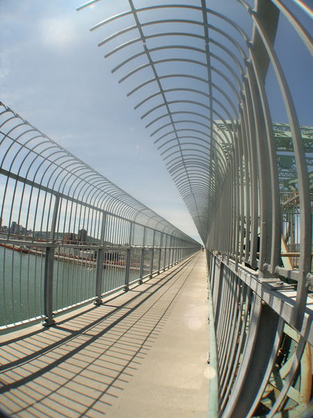 Anti-suicidal gates on the Jacques-Cartier bridge2
