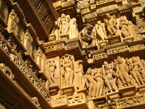 Khajuraho temples close up