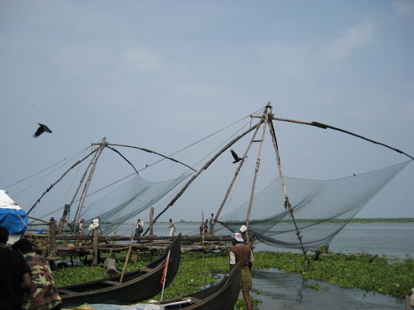 Chinese fishing nets in Cochin- Kerala