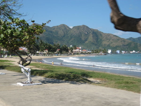 Beach and mountains