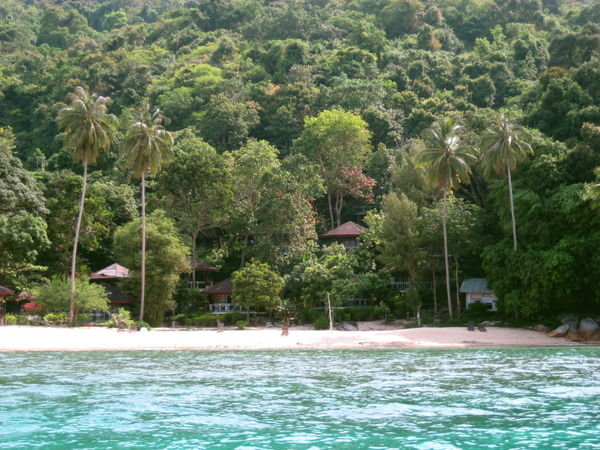 One of the resorts on the Besar Island