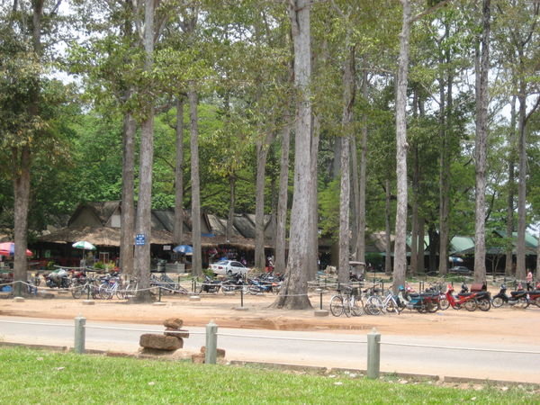 Parking lot in front of Angkor Wat