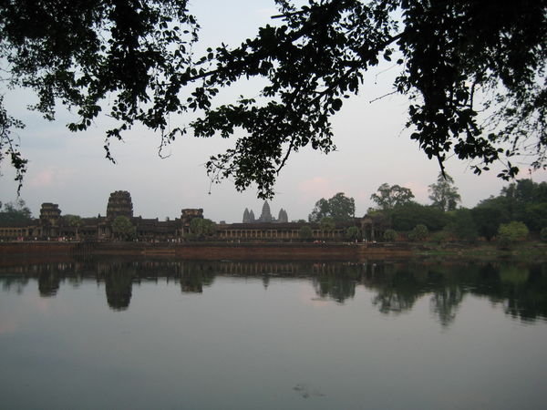 Viewing Angkor Wat from outside