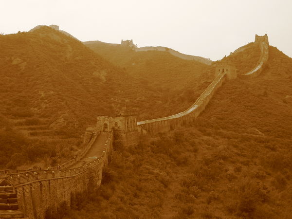 Great Wall in sepia