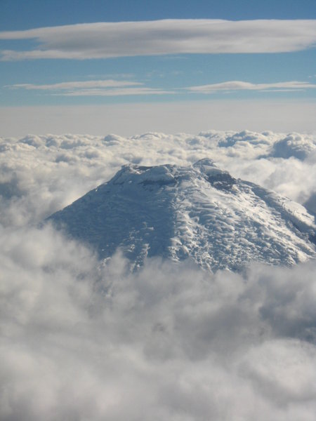 The majestic Volcán Cotopaxi from the air